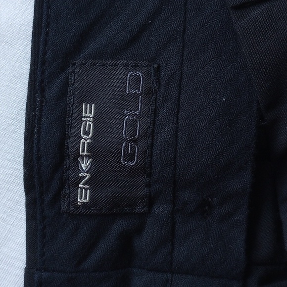 Energie Gold Sixty Straight Leg Slacks Pants 34 Black Silver D-Ring Trim - Picture 2 of 10